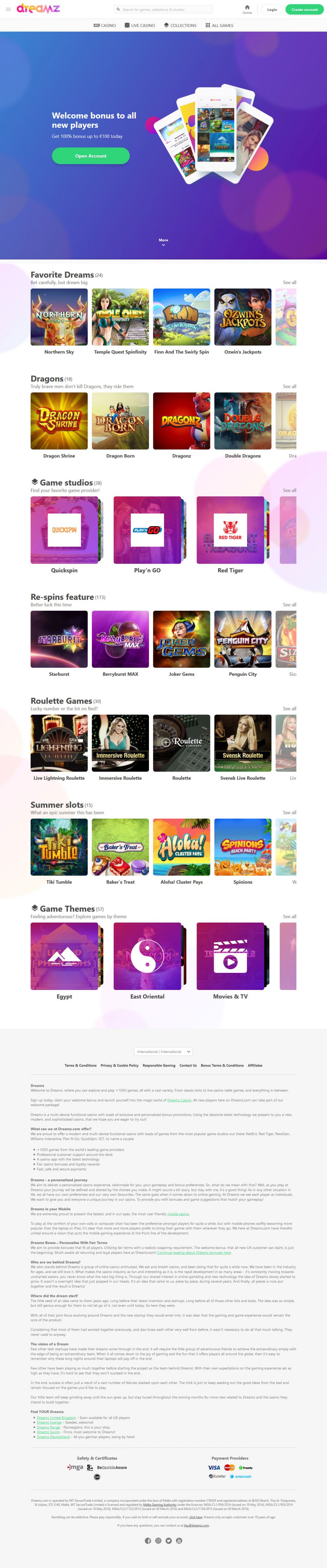 Dreamz Casino  screenshot